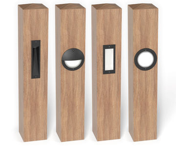 Illuminated hardwood timber bollards