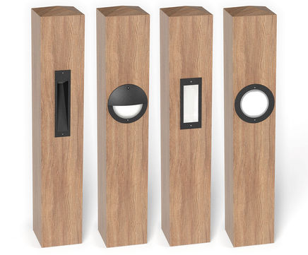 Illuminated hardwood timber bollards