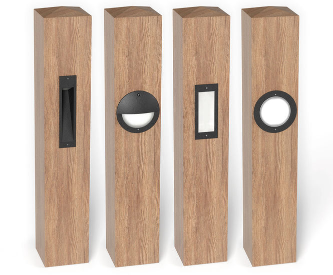 Illuminated hardwood timber bollards