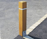 Removable hardwood timber bollard