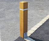 Removable hardwood timber bollard - on this page