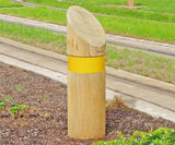Splay hardwood timber bollard - on this page
