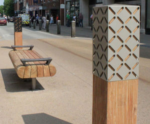 Square profile hardwood bollards