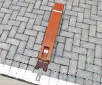 Hinge Down folding hardwood timber bollard