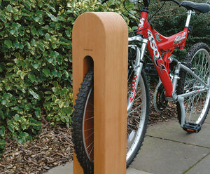 Hardwood Timber Bollards - Cycle Parking