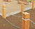 Horizontal timber post and steel rail fencing systems 1