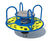 Solar Spinner Roundabout - outdoor metal playground spinning rocker 1