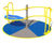 Swirl Inclusive Roundabout - wheelchair accessible playground spinner steel 4
