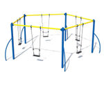 5 Point Swing - steel playground swing set for parks and schools