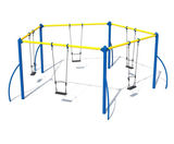 5 Point Swing - steel playground swing set for parks and schools - on this page