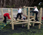 Pick Up Sticks 3 - timber playground climbing frame for children