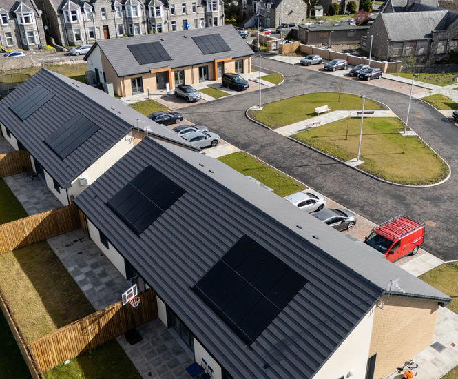 Full roof system with integrated solar PV for Stoneywood Care Home