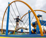 Crusader Rope End Swing - group playground swing with rope seat