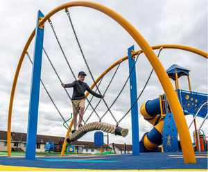 Crusader Rope End Swing - group playground swing with rope seat