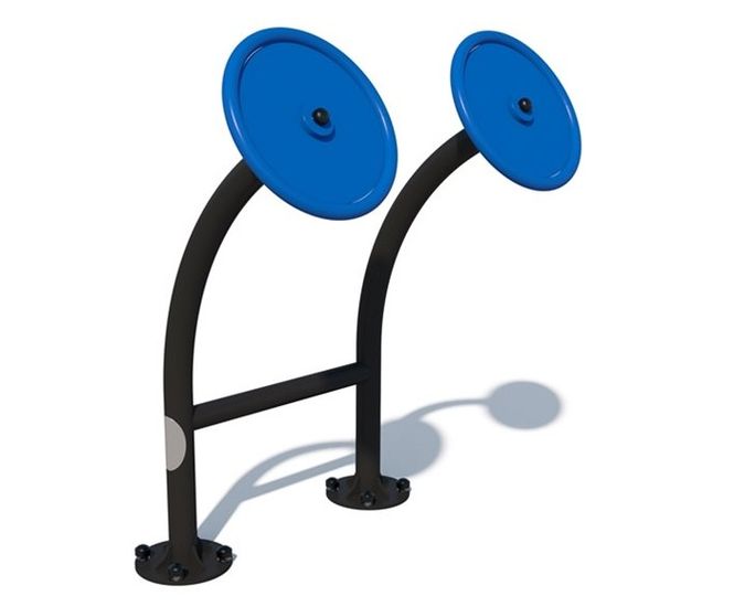 Two Wheel Spinner - outdoor steel gym equipment for upper body exercise