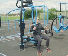 Chest Press & Pull Down Combo - outdoor steel gym equipment for parks