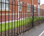 Urban Solid Bar Railings - steel boundary fencing for parks and estates
