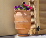 Knossos - handmade Cretan terracotta planter for feature plants - on this page