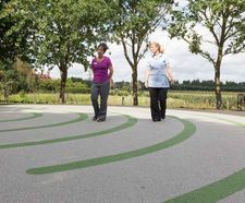 Resin-bound labyrinth at The Hospice in the Weald
