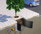 ReRoot Ribbed - recycled HDPE root barrier for tree root control