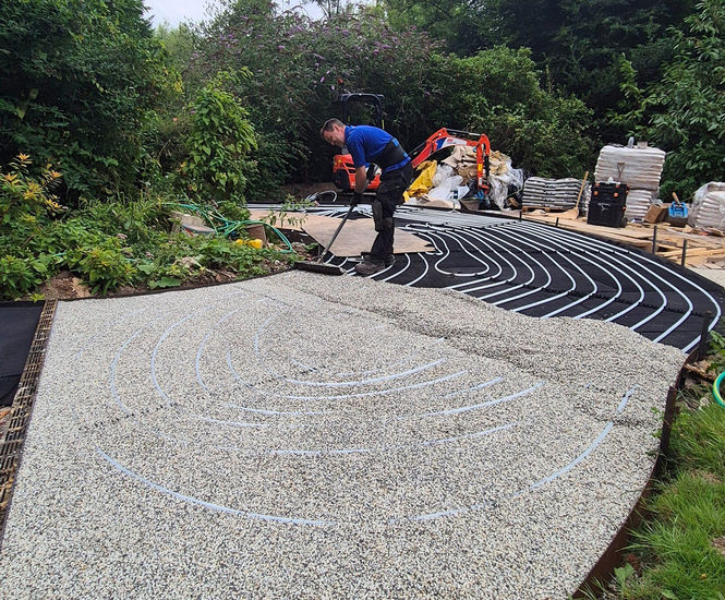Teratherm Underfloor Resin Package - resin paving for energy harvesting