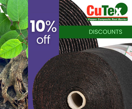 10% off All CuTex Permeable Root Barriers Until the End of May 2026