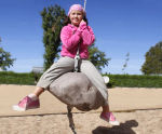 Stone Pendulum Swing - outdoor stone swing seat for playgrounds and parks
