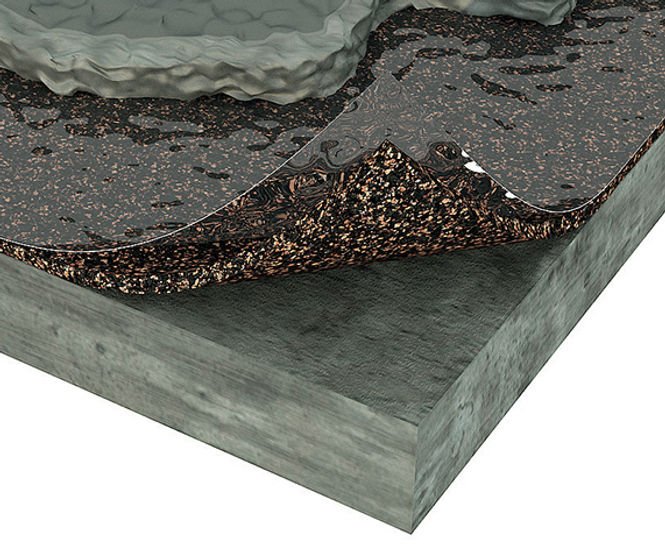 Acousticork U85 impact noise reduction underlay suppress TVS Acoustics