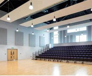 Acoustic wall panels for range of spaces at high school