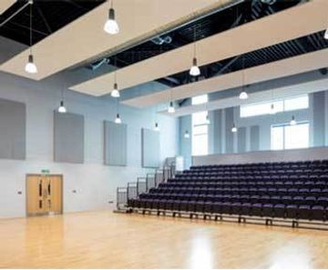 Acoustic wall panels for range of spaces at high school