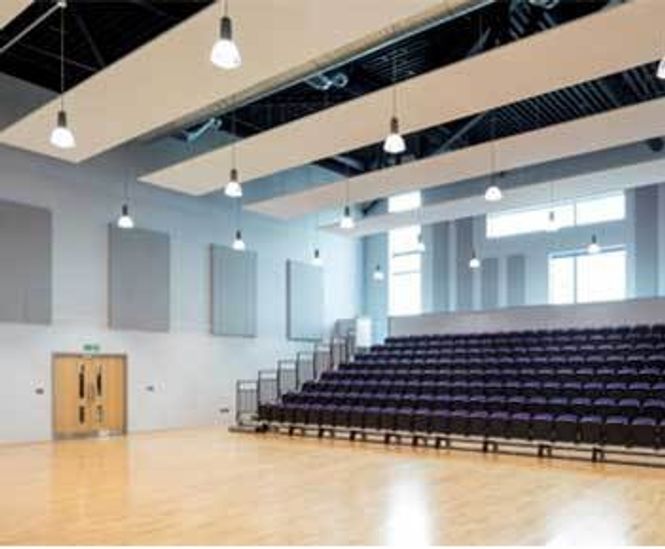 Acoustic wall panels for range of spaces at high school
