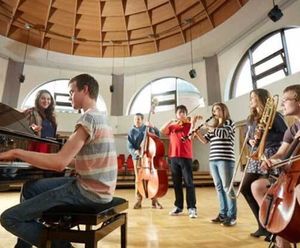 Extensive acoustic work helps create a modern music hub