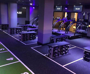 Acoustic flooring solution for boutique training studio