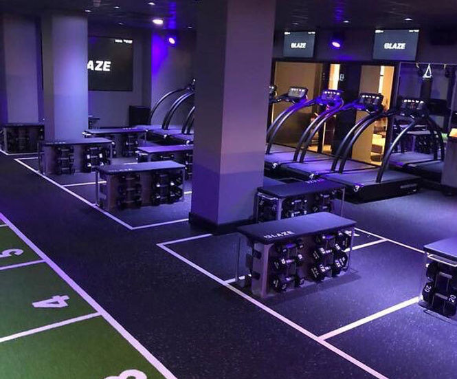 Acoustic flooring solution for boutique training studio