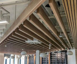 TVS wood-effect metal baffles - Lancaster University - on this page