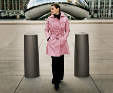 Sentinel - contemporary steel bollard with optional LED lighting