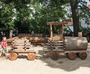 Big Railway - wooden playground train set for young children