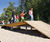 Big See-saw Platform - large timber playground see-saw for group play 0