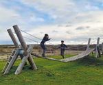 Big Suspension Bridge - large outdoor timber play suspension bridge