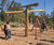 Cross Scales - larch timber see-saw with hanging seats for playgrounds 0
