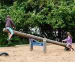 Double See Saw - timber playground see saw for four children