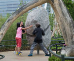 Turning Stone - large outdoor rotating stone play equipment