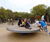 Rotating Disc - large metal playground spinner for group balancing play 1