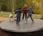 Rotating Disc - large metal playground spinner for group balancing play