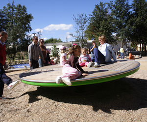 Giant Revolving Disc - large outdoor spinning playground equipment