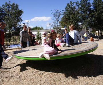 Giant Revolving Disc - large outdoor spinning playground equipment