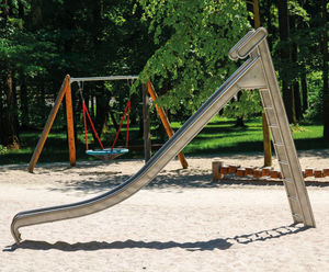 Free Standing Slide - steel playground slide for public outdoor use