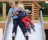Stainless Steel Slide - wide metal playground slide for public spaces - on this page