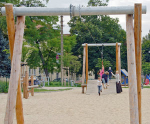 Cableway Up To 30 M - wooden playground zip line for public play areas