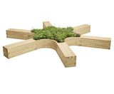 Portree timber planter bench - on this page